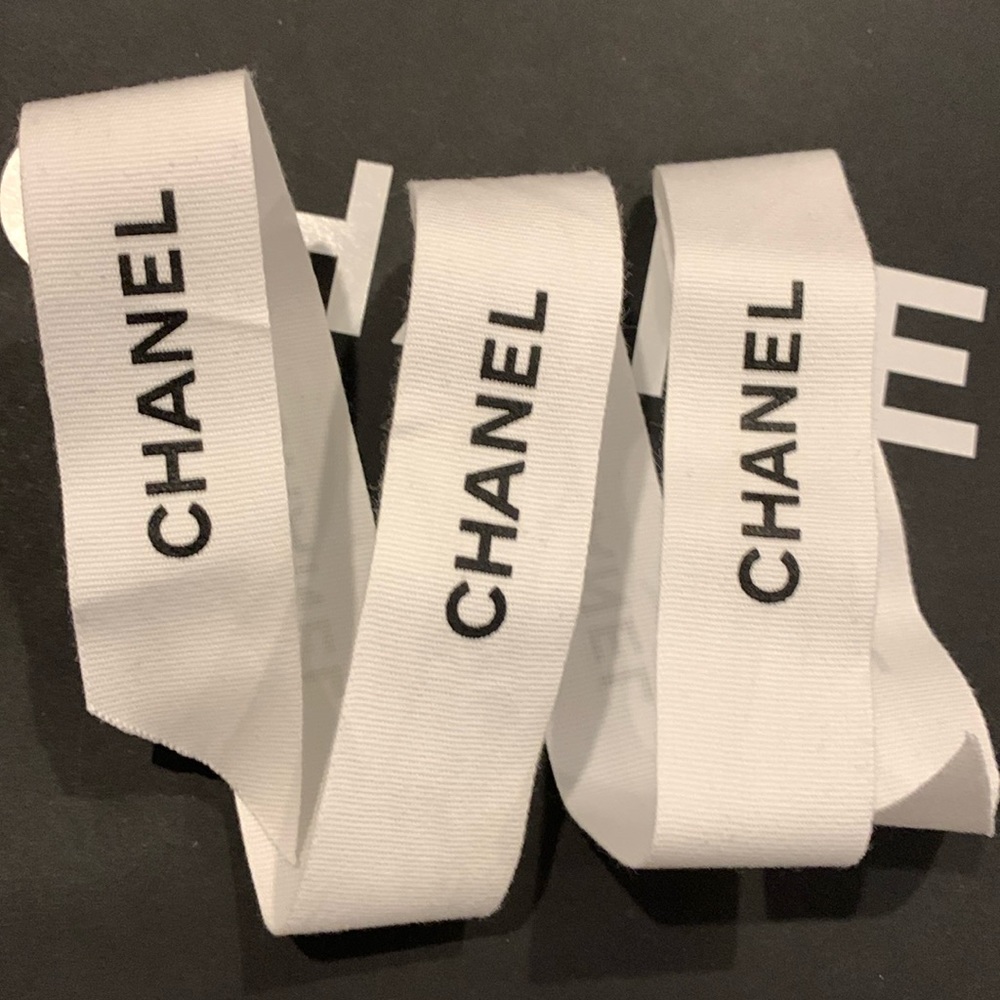 Chanel white ribbon